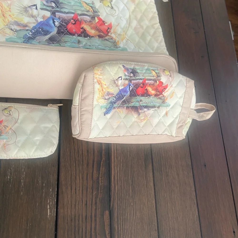 The Bradford Exchange morning grenade quilted tote bag with 2 pouches